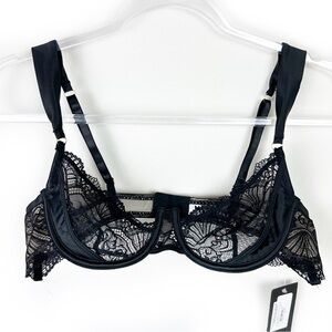 NWT OH LÀ LÀ CHÉRI Paris Gabrielle Lace and Satin Bra